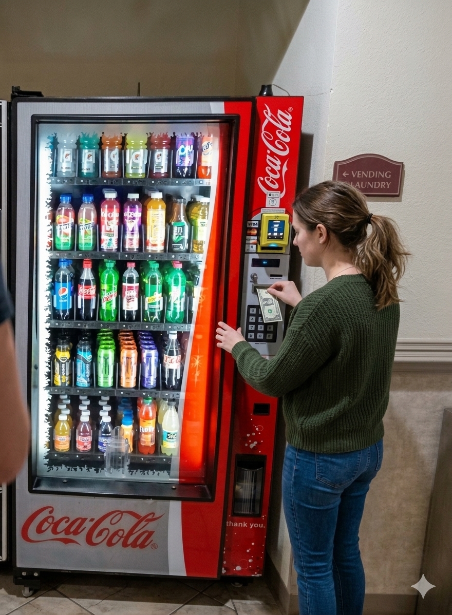 Glass-Front Soda Machine